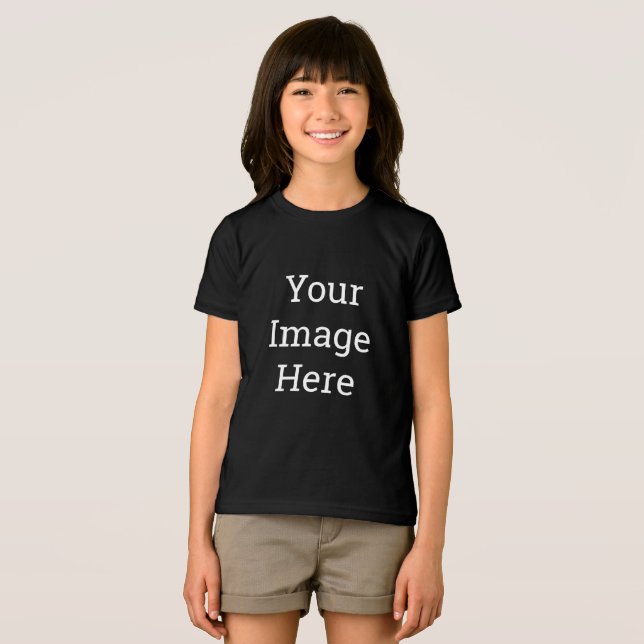 Camiseta de manga corta triblend para niños, Negro sólido, S juvenil ( Anverso Completo)