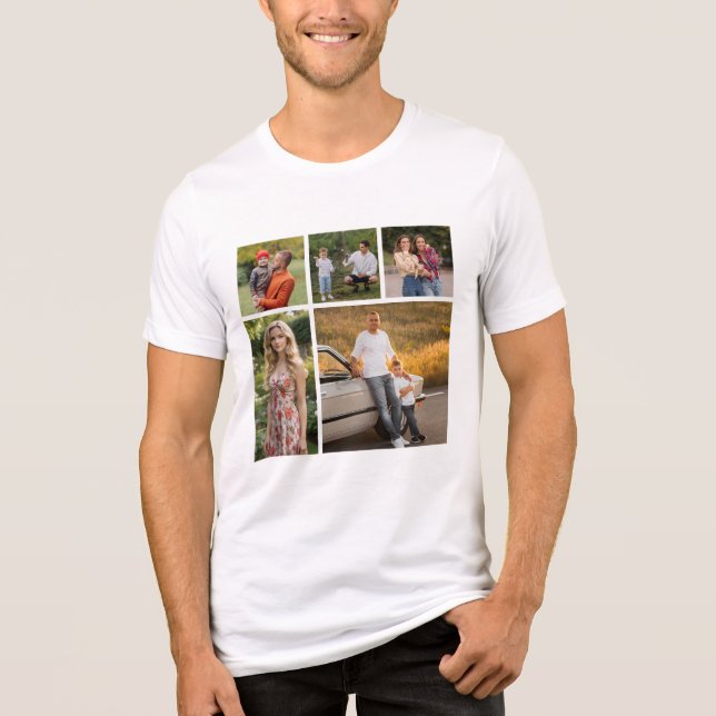 Camiseta Triblenda Crear su propio Collage de fotos Unisex de 5 (Anverso)