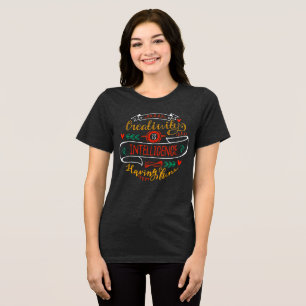 Camiseta Triblenda Creatividad = Inteligencia + Tee Retro Divertido