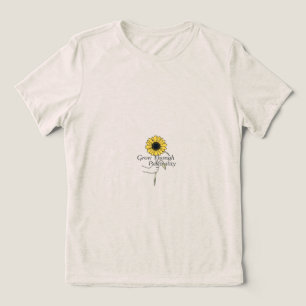 Camiseta Triblenda "Crecer a través de la positividad - Florecer en c