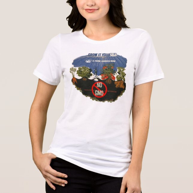 Camiseta Triblenda Crecer Yourself NO GMO (Anverso)