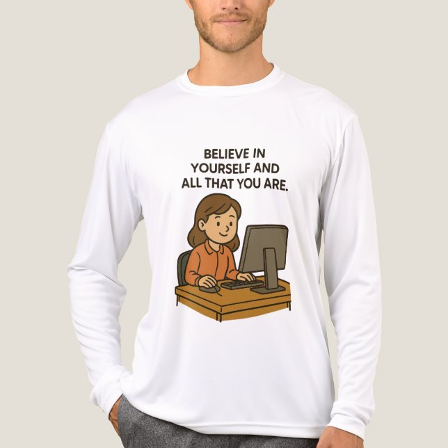 CAMISETA TRIBLENDA CREE EN TI MISMO Y EN TODO LO QUE SEA (Anverso )