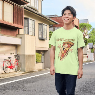 Camiseta Triblenda Creep-eroni Funny Halloween Pizza Food Pun
