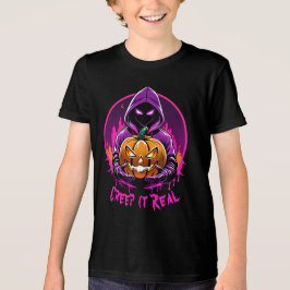 Camiseta Triblenda Creep it Real, Horror ilustracion Halloween