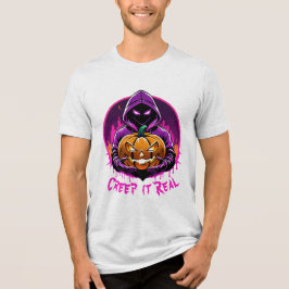 Camiseta Triblenda Creep it Real, Horror ilustracion Halloween
