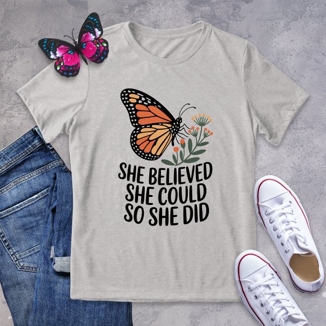 Camiseta Triblenda Creía Que Podía Mariposa (Subido por el creador)