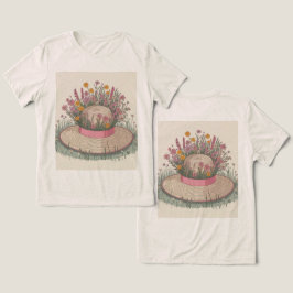 Camiseta Triblenda Crema de flores de Gorra de jardín