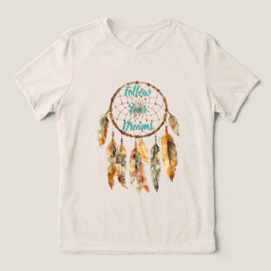 Camiseta Triblenda Crema Rústica Floral Boho