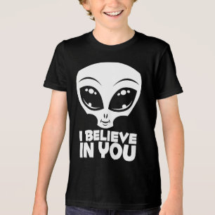 Camiseta Triblenda Creo En Ti Alien De Blanco