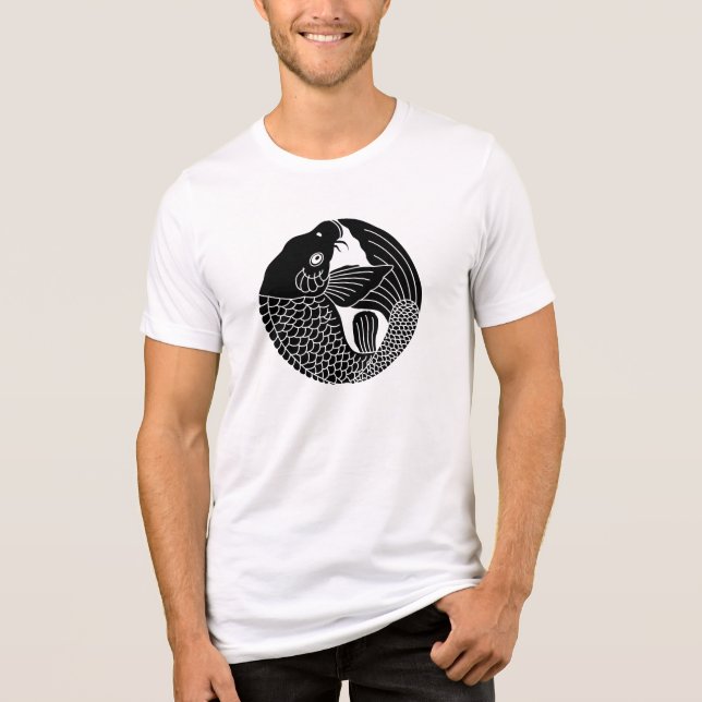 Camiseta Triblenda Crest-Carp para familias japonesas (Anverso)