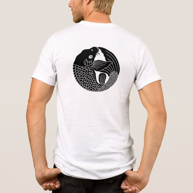 Camiseta Triblenda Crest-Carp para familias japonesas (Reverso)