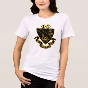 Camiseta Triblenda Crest de Phi Chi Theta Oro y Negro