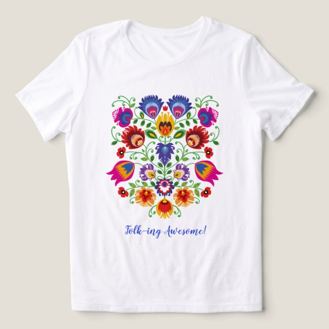 Camiseta Triblenda Crest Flor de Łowicz (Diseño delantero )