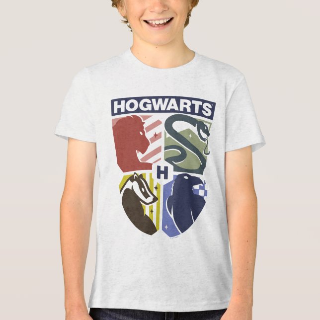 Camiseta Triblenda Crestón Estampado Vintage HOGWARTS™ (Anverso)