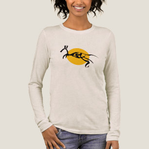 Camiseta Triblenda Criatura de Caballo Abstracto Dibujo a Pincel