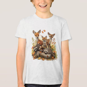 Camiseta Triblenda Criaturas del bosque, otoño otoño otoño