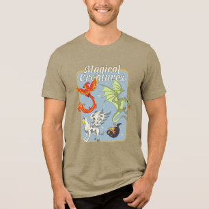 Camiseta Triblenda Criaturas Mágicas Gráficos Vintage