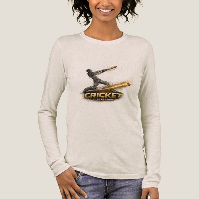Camiseta Triblenda Cricket Pure Passion Gold Motion Women’s Tri-Blend (Anverso)
