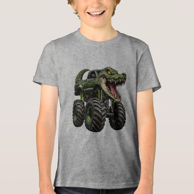 Camiseta Triblenda Crocodile Off-Road Monster Truck (Anverso)
