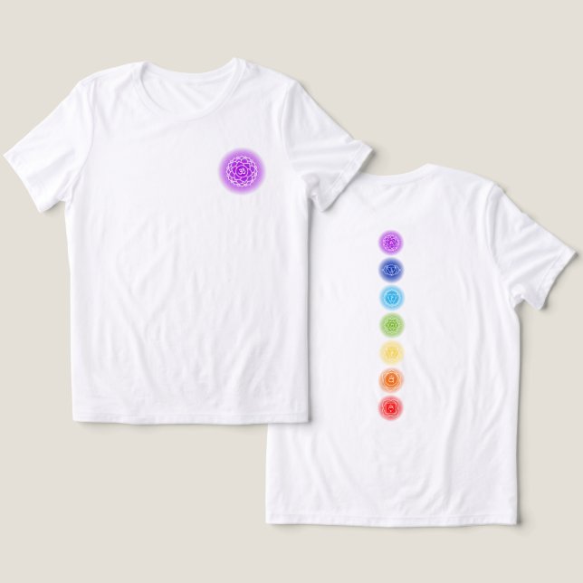Camiseta Triblenda Crown Chakra | Sahasrara (Diseño Anverso y Reverso)
