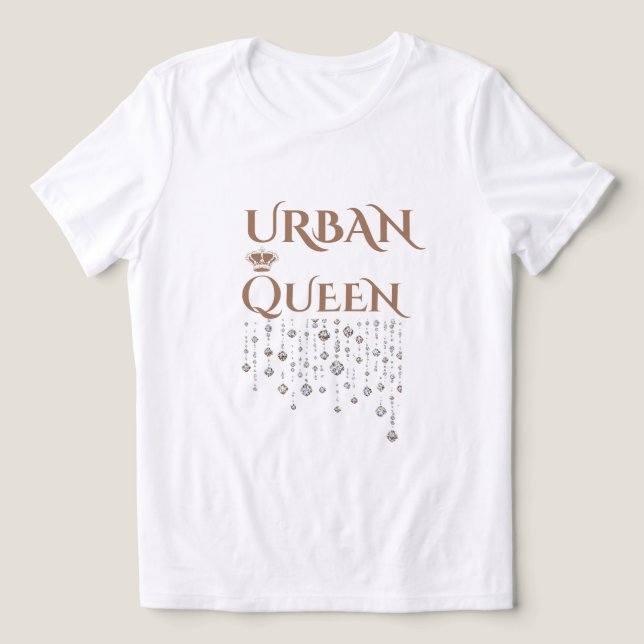 CAMISETA TRIBLENDA  CROWN QUEEN RARE DIAMOND TAN WOMEN'S TRI-BLEND (Diseño delantero )