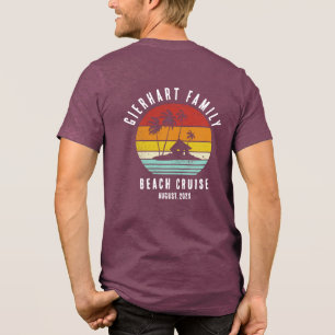 Camiseta Triblenda Crucero Retro de Playa Reunión Familiar Personaliz