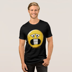 Camiseta Triblenda Crunchy Emoji Unisex Triblend T-Shirt Funny