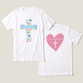 Camiseta Triblenda Cruz Floral John 3:16 Unisex