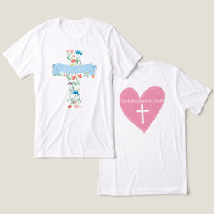 Camiseta Triblenda Cruz Floral John 3:16 Unisex