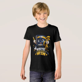 Camiseta Triblenda Cuaderno Ninja | Cute Mascota de escritura para el