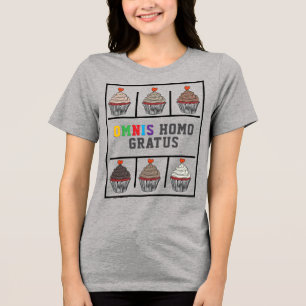 Camiseta Triblenda Cuadrícula dulce, en latín,