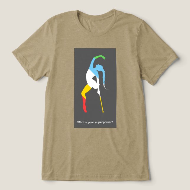 Camiseta Triblenda ¿Cuál es tu superpoder? Mes del Orgullo de la Disc (Diseño delantero )