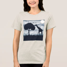 Camiseta Triblenda Cuando la luna susurra a la jirafa