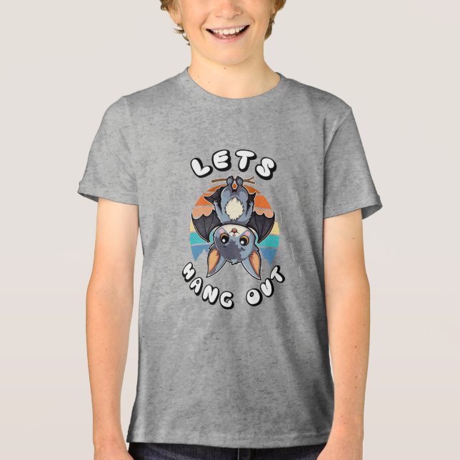 Camiseta Triblenda Cubierta colgada y atardecer retro | Vamos a colga (Anverso)