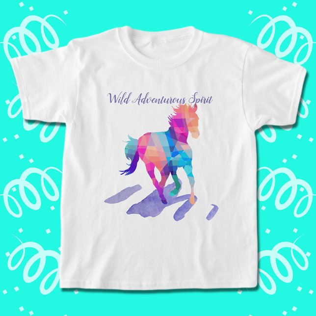 Camiseta Triblenda Cubismo arcoiris en caballo salvaje (Subido por el creador)