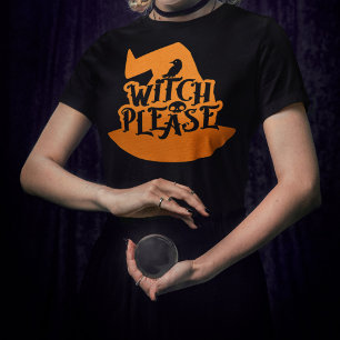 Camiseta Triblenda Cuervo Naranja & Calavera Bruja Genial Halloween P