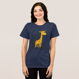 Camiseta Triblenda Cuidada jirafa Personalizado en el eje matemático 