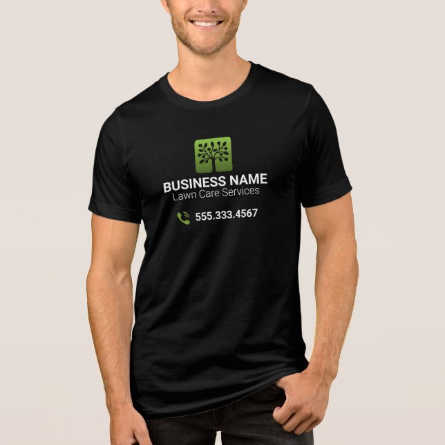 Camiseta Triblenda Cuidado de césped de árbol profesional de ola verd (Anverso)