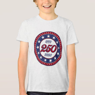 Camiseta Triblenda Cumpleaños 250 de América con bandera de EE. UU.