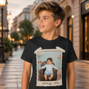 Camiseta Triblenda Cumpleaños con Foto Vintage Personalizada