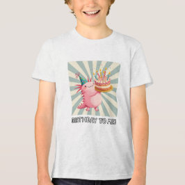 Camiseta Triblenda Cumpleaños de Axolotl