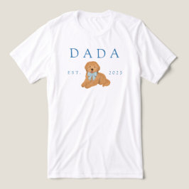 Camiseta Triblenda Cumpleaños de cachorro Blue Dada Golden Doodle