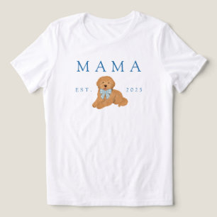 Camiseta Triblenda Cumpleaños de cachorro Blue Mama Golden Doodle