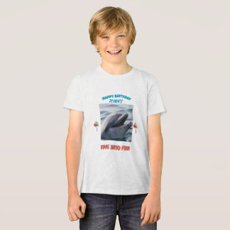 Camiseta Triblenda Cumpleaños de delfín con splash