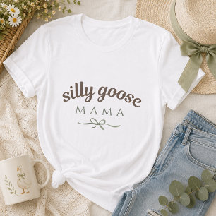 Camiseta Triblenda Cumpleaños de Mamá Silly Goose Verde Sage Primero