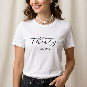 Camiseta Triblenda Cumpleaños de perla minimalista moderna