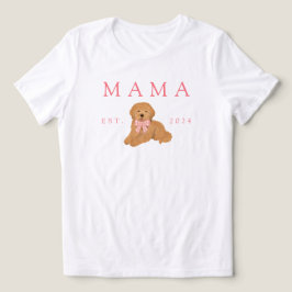 Camiseta Triblenda Cumpleaños de Pink Mama Golden Doodle