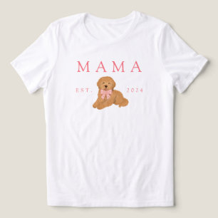 Camiseta Triblenda Cumpleaños de Pink Mama Golden Doodle