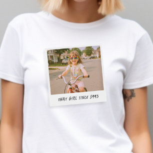 Camiseta Triblenda Cumpleaños divertido retro con foto personalizada