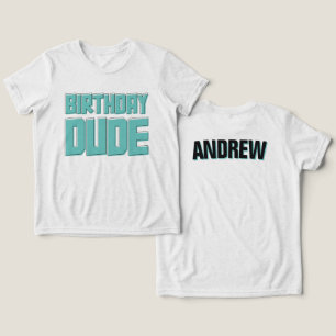 Camiseta Triblenda Cumpleaños personalizado de panda azul y negro
